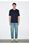 Navy Blue Basic T-Shirt Loose Fit / Comfortable Cut 0613168-83699 - 3