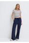 Navy Blue Sweatpants with Stripe Detail 1011061-82458 - 2