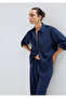 Navy Blue Shirt with Pockets Loose Fit / Relaxed Comfortable Cut 1211385-70497 - 3