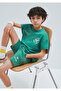 Tennis Printed Green T-Shirt Oversize / Wide Cut 6610401-71697 - 2