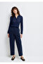 Navy Blue Pleated Trousers 1011147-82318 - 2