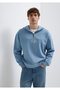 Mvjns Embroidered Half Zipper Sweatshirt 0S10543-86998 - 3