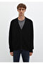 Wool Blend Zippered Black Cardigan Regular Fit / Regular Cut 0710262-900 - 4