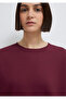 Crew Neck Claret Red Basic Sweatshirt 1610198-70415 - 6