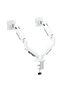 17-32 Inch Dual Arm Monitor Arm with Shock Absorber Full Motion Vesa Compatible Desk Clamp Monitor Stand (2-9 kg) - White - 4