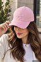 Women's Pink Baseball Cap with Bow Detail - 2