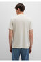 Logo Printed Beige T-Shirt Regular Fit / Regular Cut 0612896-70134 - 5