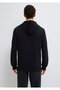 Black Basic Sweatshirt with Hood and Zipper 0S10423-900 - 5