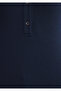 Button Detailed Navy Blue T-Shirt Fitted / Fitted Cut 1612915 -82318 - 8