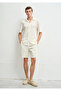 Dayton Casual Ecru Jean Shorts 0410093-90390