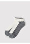 Logo Detailed Ecru Booties Socks 0911604-622