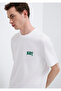 Logo Printed White T-Shirt Regular Fit / Normal Cut 0611714-620 - 3