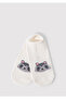 Fox Printed Ecru Ballerina Socks 1912780-620