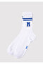 Logo Detailed White Socks 0911108 -620