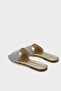 Stoned Single Strap Flat Heel Women's Slippers - 4