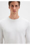 Long Sleeve Textured White Basic T-Shirt Slim Fit / Slim Fit 0610106 -70054 - 6