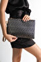 Satin Labyrinth Patterned Paris Women's Clutch Bag - 5