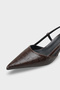 Vitoria Pointed Toe Medium Heel Women's Shoes with Square Back Strap - 2