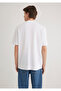 White Basic T-Shirt Loose Fit / Loosely Comfortable Cut 0611193-620 - 4
