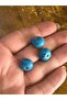 1 cm 3 Pieces Turquoise Perforated Jewelry Beads - 3