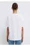Logo Printed White T-Shirt Loose Fit 1611309-620 - 6
