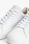 Men's Comfortable Flat Sole Heel Color Gradient Leather White Sneaker - 5