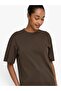 Onlsuperior Ss Oneck Loosetop Jrs Noos Women's Brown T-Shirt - 15377604 - 3