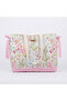 Pink Baby Care Bag, Lunchbag, Floral Patterned 100% Cotton - 3