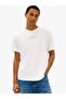 TJM RLX LINEAR LOGO TEE Erkek Beyaz T-Shirt - DM0DM21110 - 2
