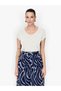 Onlrilla S/S V-Neck Top Jrs Women's White T-Shirt - 15315776 - 3