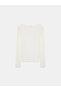 32325 Wool Blend Boat Neck Top-Ecru - 5