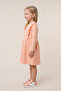 Girl's Long Sleeve Dress with Ruffles, Lycra, Self-Patterned Ottoman Fabric