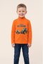 Boy's Sweatshirt Long Sleeve Printed Blouse 2 Thread Fleece Lined