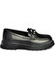 Z555129103 Black Genuine Leather Loafers - 6