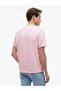 Men's Slim Fit Round Neck Short Sleeve Stretch Fabric Pink T-Shirt - 3