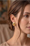Steel Gold Stylish Earrings - 2