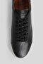 Tommy Men's Faux Leather Sneaker Shoes Black - 8