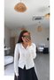 Ecru Full Length Snap Modal Blouse