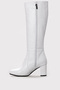 Genuine Leather White Women's Classic Boot 064SZA999 - 3
