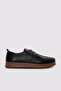 Genuine Leather Black Women's Casual Shoes 583Za2610-1