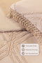 طقم غطاء سرير كلارا (220x240 سم) بيج - 4