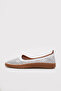 Genuine Leather White Women's Ballerina Shoes 240Za2104 - 2