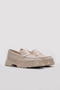 Genuine Leather Beige Women's Casual Shoes 583Za2901-1 - 4