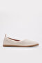 Genuine Leather Beige Women's Ballerina Shoes 240Za2103 - 2