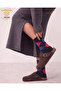 Women's Winter Thermal Wool Warm Lambswool Anthracite Fuchsia Blue Argyle Socks