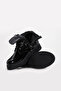 Genuine Leather and Fur Black Patent Leather Women's Classic Boots 657Sza2506 - 3