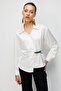 Belt Detailed Gathered Blouse 26Yekl02868 - 3