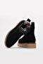 Genuine Leather and Fur Black Suede Women's Classic Boots 657Kza2501 - 4