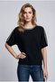 Stone Embellished Drawstring Blouse