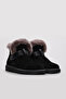 Genuine Leather and Fur Black Suede Women's Classic Boots 710Kza2000 - 4